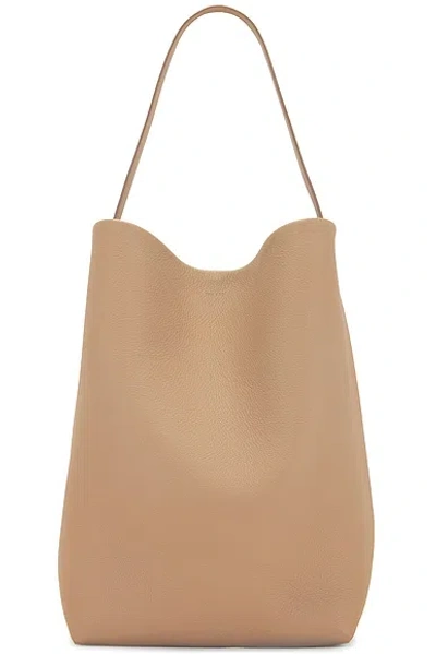The Row Large North South Park Tote In Dark Taupe