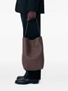 The Row Large N/s Park Pebble-grain Leather Tote Bag In Brown