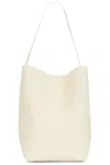 The Row N/s Park Tote Large In Lux Grained Calfksin In Ivory