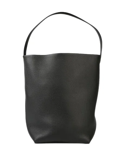 The Row Large Park Tote Bag In Black
