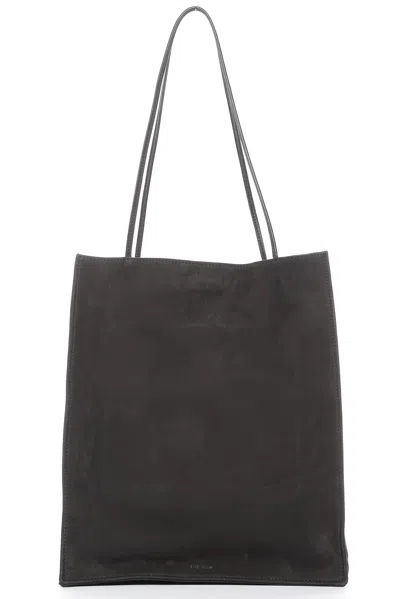 The Row Large To Go Tote Bag In Black Ans