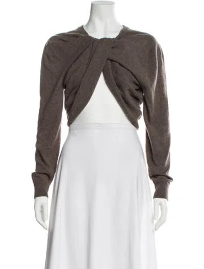 Pre-owned The Row Laris Top Cashmere Sweater In Brown