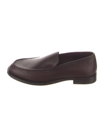 Pre-owned The Row Lars Leather Loafers W/ Tags In Brown