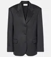 The Row Lasonne Goat Cashmere Blazer In Grey