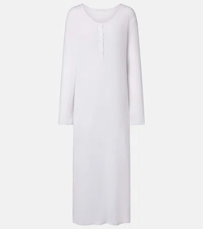 The Row Latoya Cotton Maxi Dress In White