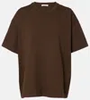 The Row Lavinia Oversized Cotton T-shirt In Brown