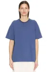 The Row Lavinia Cotton Jersey T-shirt In Blue