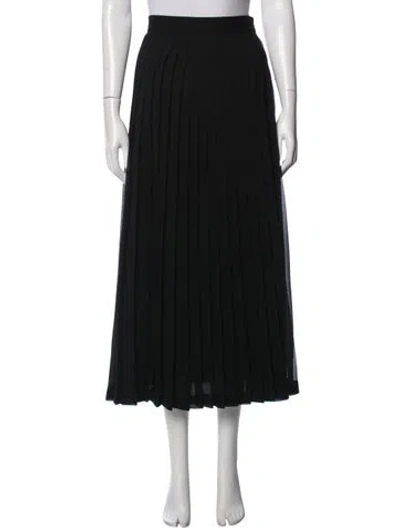 Pre-owned The Row Lawrence Midi Length Skirt In Black