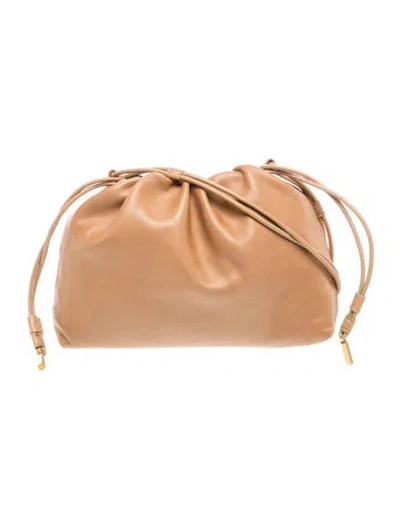 Pre-owned The Row Leather Angy Pouch In Neutrals