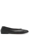 The Row Black Eva Two Ballerina Flats In Black