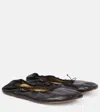 The Row Hereditas Bow Detailed Ballet Flats In Black