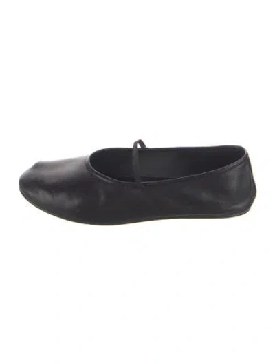 Pre-owned The Row Leather Ballet Flats In Blue