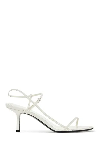 The Row Bare Leather Sandals In White