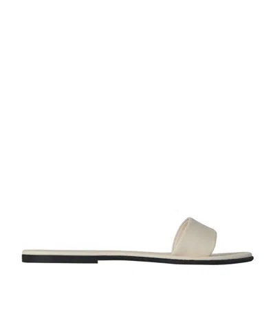 THE ROW LEATHER BEACH SLIDES