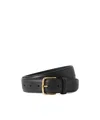 The Row Maxi Classic Textured-leather Waist Belt In Black