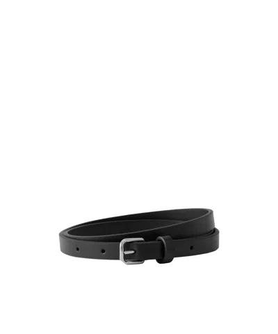The Row Textured-leather Belt In Black