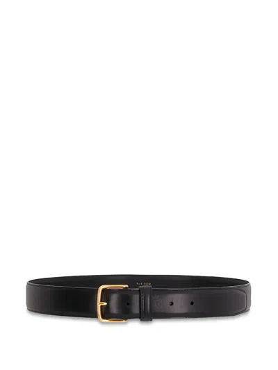 The Row Leather Belt In Black