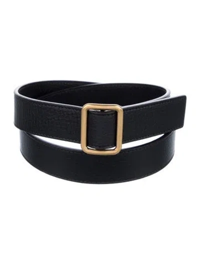 Pre-owned The Row Leather Belt In Black