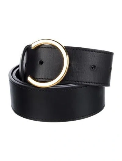 Pre-owned The Row Leather Belt In Black