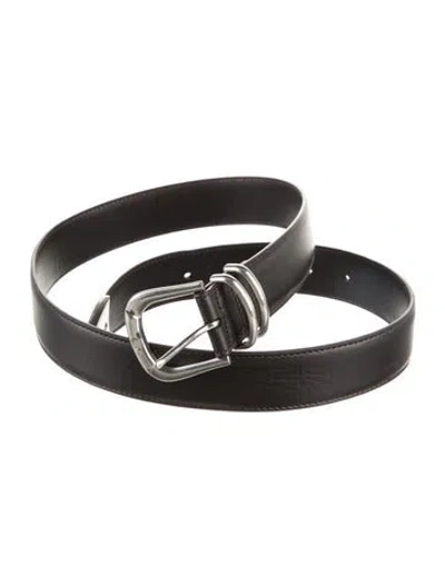 Pre-owned The Row Leather Belt In Black