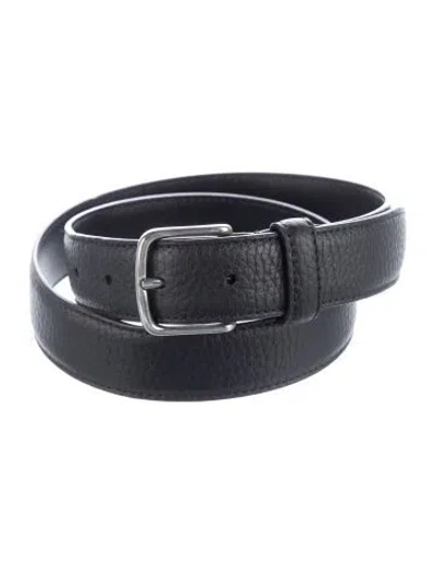 Pre-owned The Row Leather Belt In Black