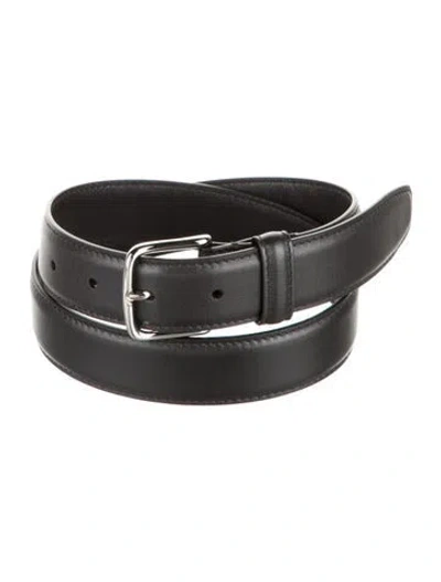 Pre-owned The Row Leather Belt In Black