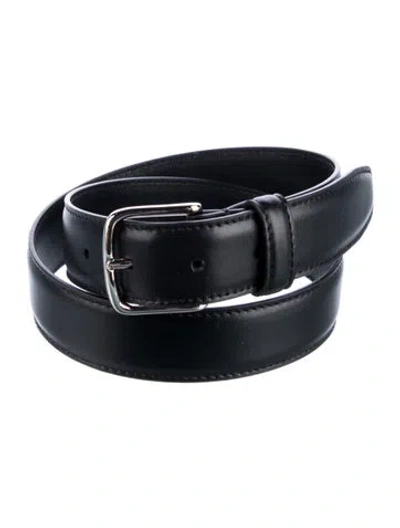 Pre-owned The Row Leather Belt In Black