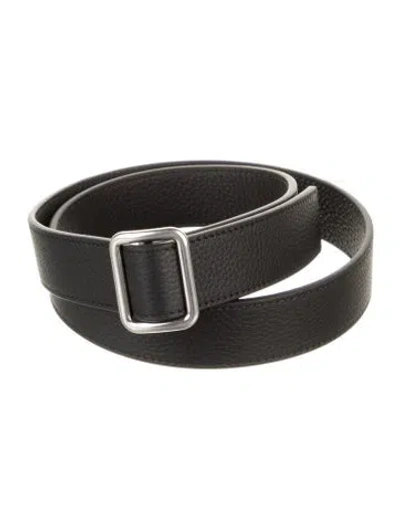 Pre-owned The Row Leather Belt In Black