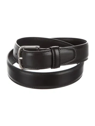 Pre-owned The Row Leather Belt In Black