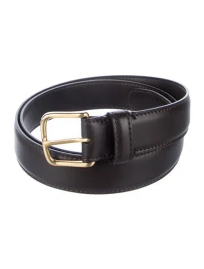 Pre-owned The Row Leather Belt In Black/brown