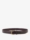 The Row Leather Belt In Brown
