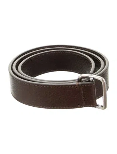 Pre-owned The Row Leather Belt In Brown