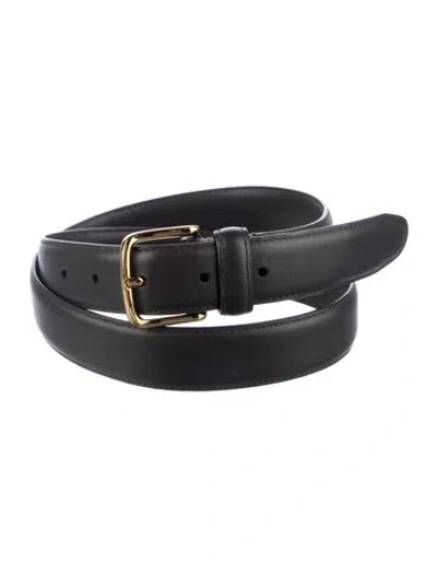 Pre-owned The Row Leather Belt In Brown