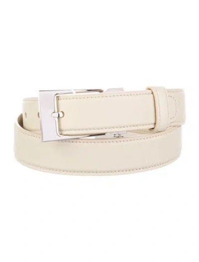 Pre-owned The Row Leather Belt In Neutral