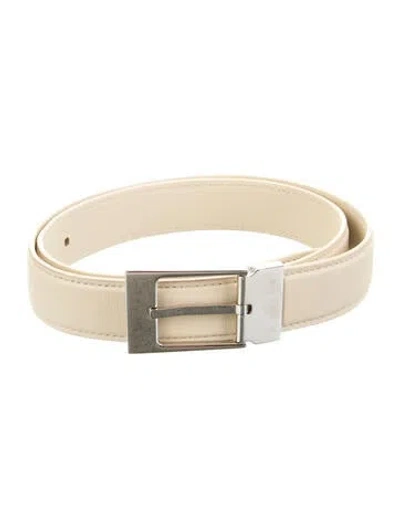 Pre-owned The Row Leather Belt In Neutral
