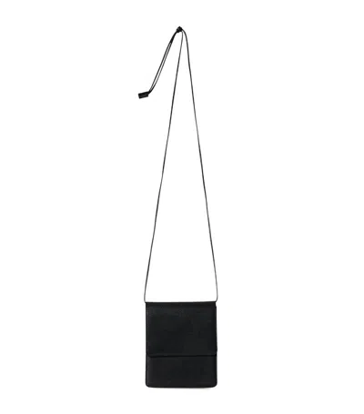 The Row Leather Belt Pouch Bag In Black