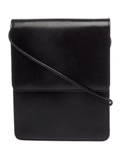 Pre-owned The Row Leather Belt Pouch In Black