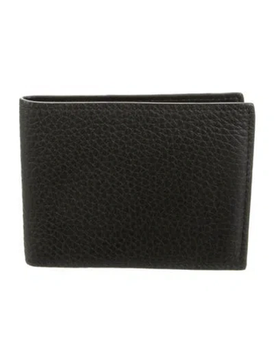 Pre-owned The Row Leather Bifold Wallet In Black
