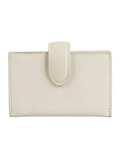 Pre-owned The Row Leather Bifold Wallet In Neutrals