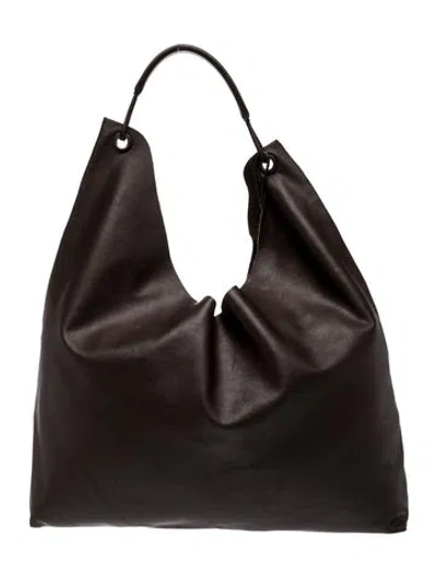 Pre-owned The Row Leather Bindle In Brown