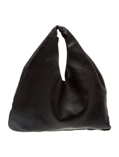 Pre-owned The Row Leather Bindle Small In Black