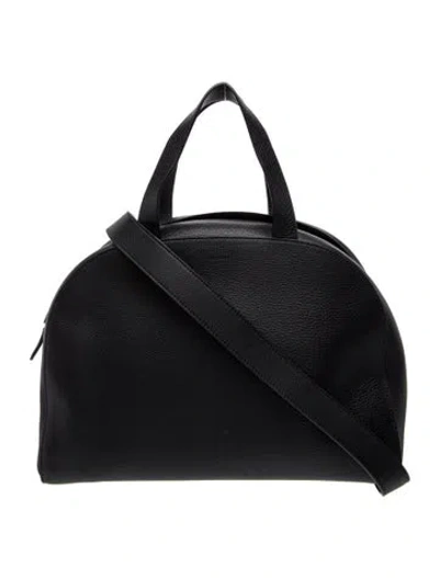 Pre-owned The Row Leather Black Ew Bowling Medium