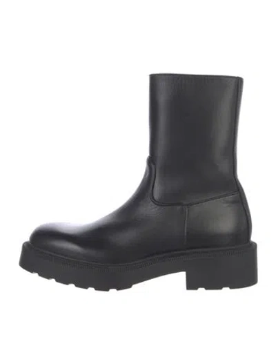 Pre-owned The Row Leather Boots In Black