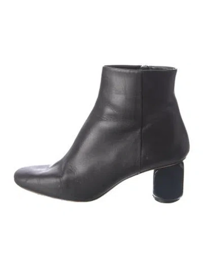 Pre-owned The Row Leather Boots In Black