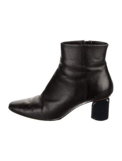 Pre-owned The Row Leather Boots In Black
