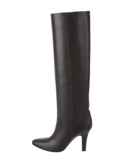 Pre-owned The Row Leather Boots In Black