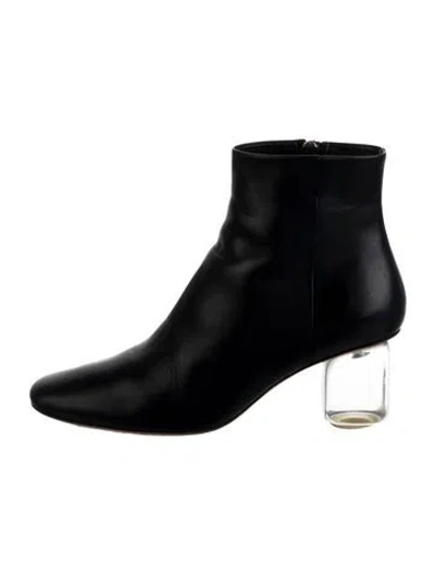 Pre-owned The Row Leather Boots In Black