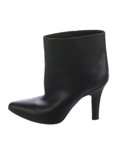 Pre-owned The Row Leather Boots In Black