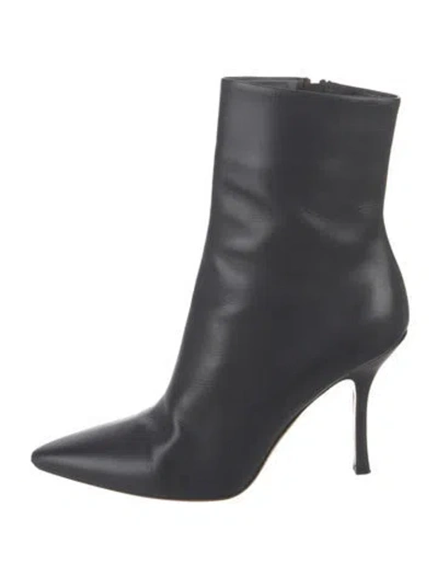 Pre-owned The Row Leather Boots In Black
