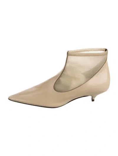 Pre-owned The Row Leather Boots In Green